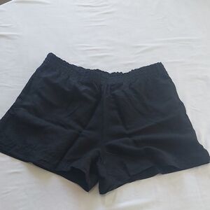 H&M Black Relaxed Fit Shorts Elastic Waistband